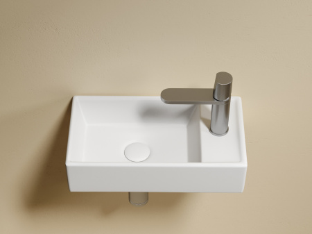 Умывальник подвесной прямоугольный Ceramicanova Element 407*217*100, белый матовый, CN6051LMW