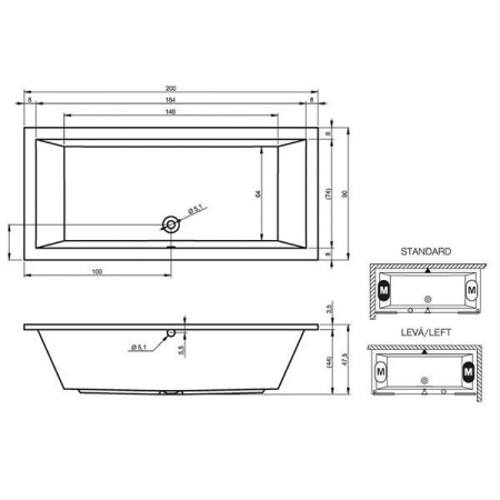 Ванна Riho Lusso 200