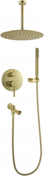 Душевая система скрытого монтажа FILARETE Roun FL1022 (Матовое золото)