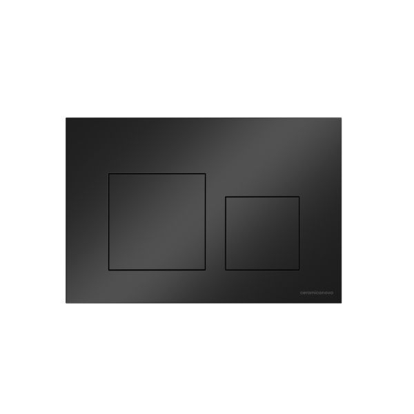 Система инсталляции для унитазов CERAMICANOVA Balance с кнопкой смыва Square, цвет черный матовый, с креплениями, CN121002MB