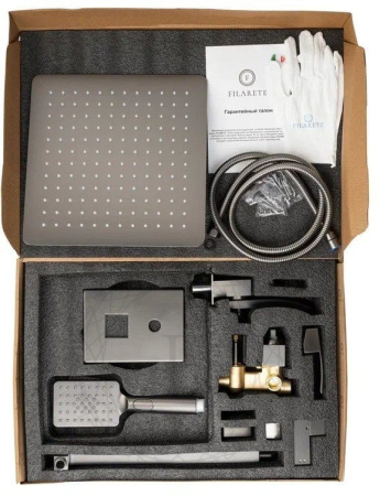 Душевая система скрытого монтажа FILARETE Waterfall FL1010 (Графит)