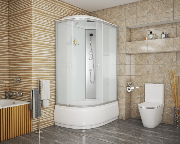 Душевая кабина Niagara Eco E120/80/40R/MT (120х80х215) высокий поддон(40см),стекло матовое,4 места