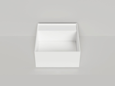 Раковина накладная Salini ARMONIA SQUARE TOP 02 без отверстия под смеситель, белый, 130522TMF