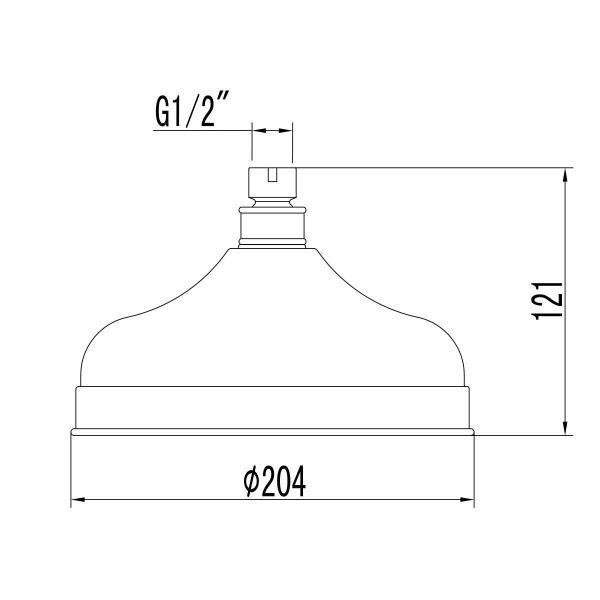 Лейка Lemark LM8989G для верхнего душа, 1-функциональная