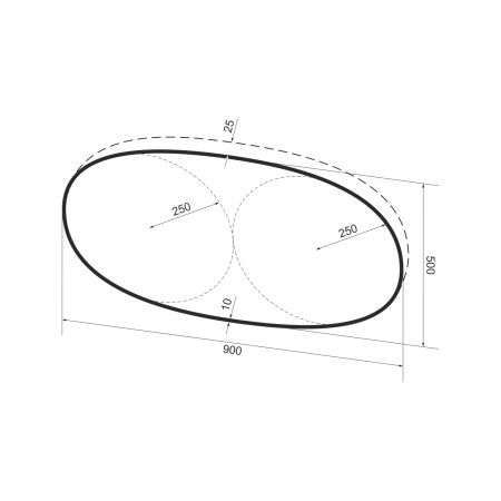 Зеркало с фоновой LED-подсветкой Wellsee 7 Rays' Spectrum 172201520