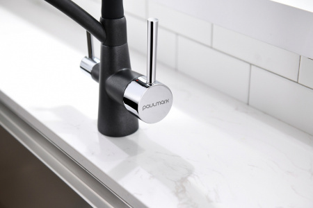 Смеситель для кухни Paulmark SIЕGEN Si213111-418, черный металлик