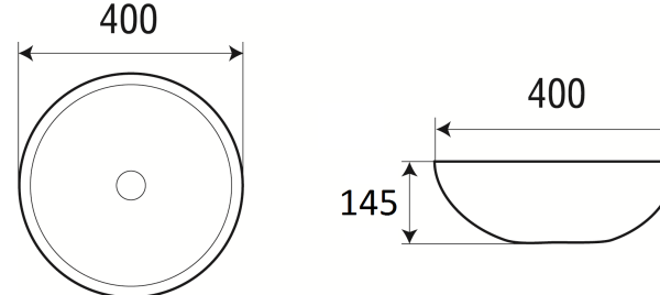 Раковина подвесная WeltWasser WW ELBACH 3003 400х400х145