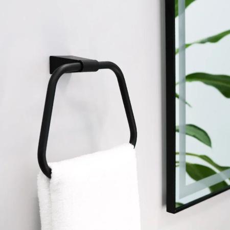 Зеркало с подсветкой LED Fixsen FX-2100B прямоугольное 100х80 см, черное