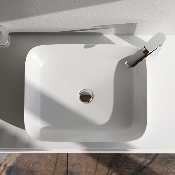 M8FWCC10510WG Func Раковина накладная AM.PM, прямоугольник, 51 см, цвет белый глянец