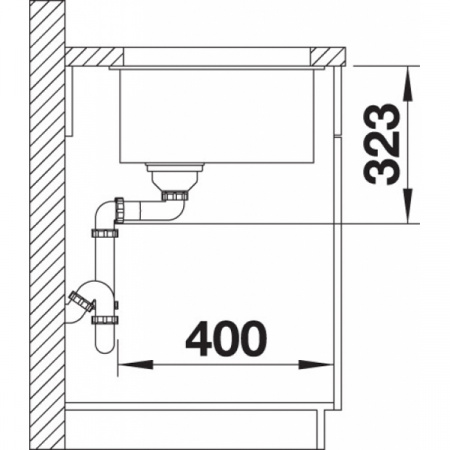 Кухонная мойка Blanco SUBLINE 700-U Level SILGRANIT отводная арматура InFino Серый беж