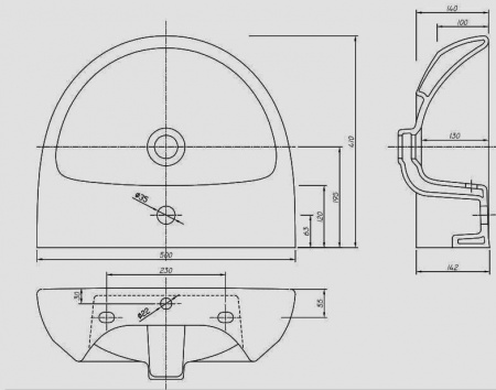 Умывальник Kolo Nova Pro M31150000 50 cм, с отверстием