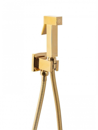 Смеситель встраиваемый с гигиеническим душем Hansberge H3070 Золото Глянец