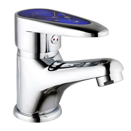 Смеситель для раковины FASHUN A1050BLUE, хром/синий