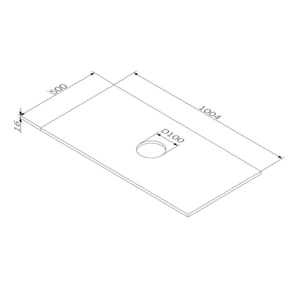 M8FST1001WG Func Столешница AM.PM под накладную раковину, для тумбы 100 см, цвет белый глянец