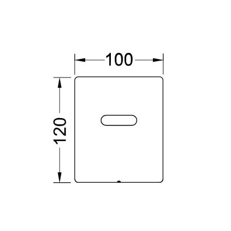 Панель смыва TECE TECEplanus Urinal 6 V-Batterie с инфракрасным датчиком для писсуара Нерж. сталь, сатин 9242350