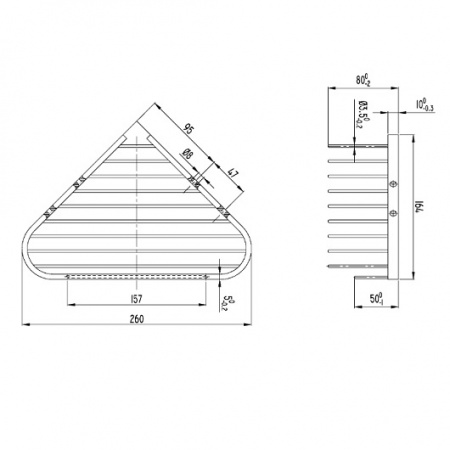 Угловая полочка для душа Villeroy&Boch Elements TVA15100900061