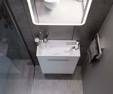 Раковина из литьевого мрамора Taliente 50 см 4627173210607 мебельная цвет белый