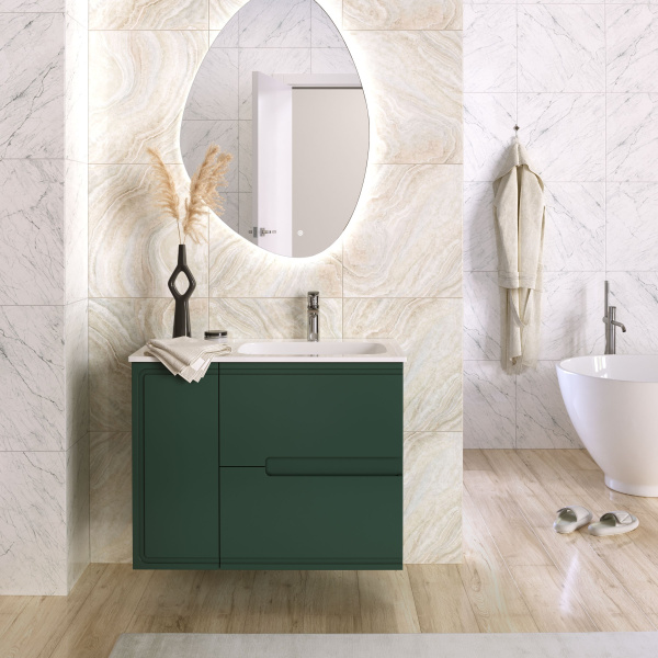 Тумба под раковину Taliente Cevia TA-MBC-90PR(R)-grigio verde 90 см подвесная