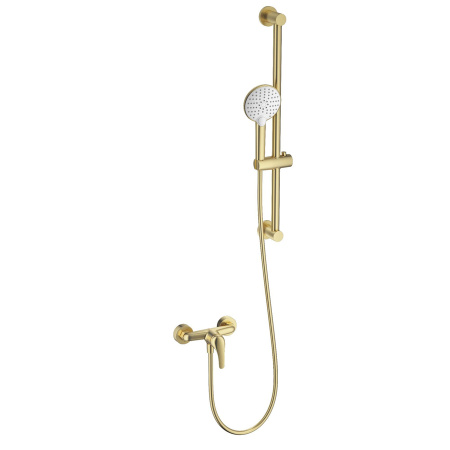Смеситель для душа с гарнитуром WONZON & WOGHAND, Брашированное золото (WW-4570-BG)