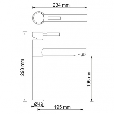 Смеситель для мойки Wasserkraft A8147