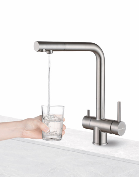 Смеситель для кухни Paulmark SKALEN Sk213020-431, белый матовый