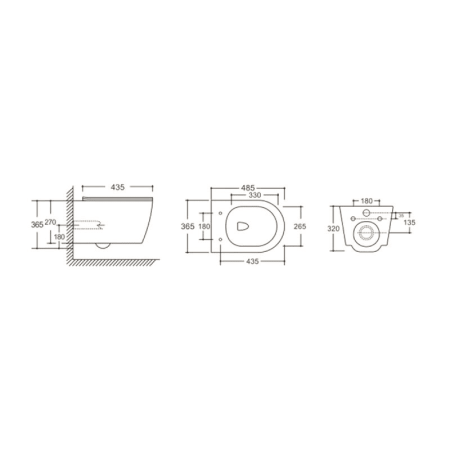 Унитаз Cerutti SPA SELLA  PP CT9738 подвесной безободковый сиденье ABS быстросъемное с микролифтом (485х365х360)