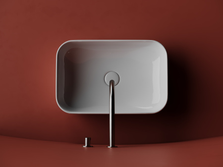 Умывальник чаша накладная прямоугольная Ceramicanova Element 510*340*140мм, Белый, CN5043