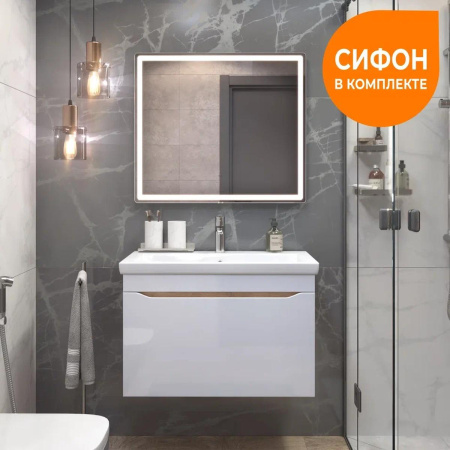 Тумба под раковину подвесная VIGO Grani 166 дуб золотой, 80 см