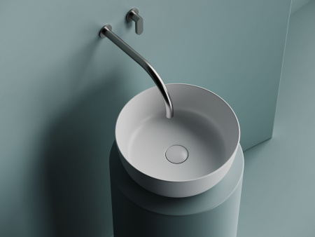 Раковина накладная круглая Ceramicanova Element 356*356*135, белый матовый, CN6073MW