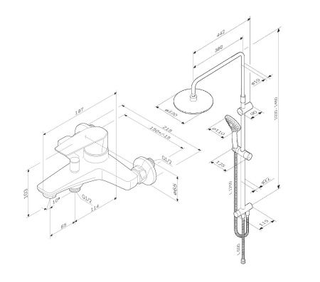 Душевая система AM.PM Gem F40890A14