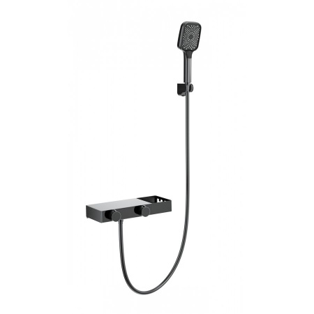 Смеситель для ванны с душем и термостатом WONZON & WOGHAND, Темный графит (WW-B2551-BGG)