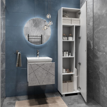 Тумба под раковину подвесная VIGO Geometry 032 бетон, 50 см