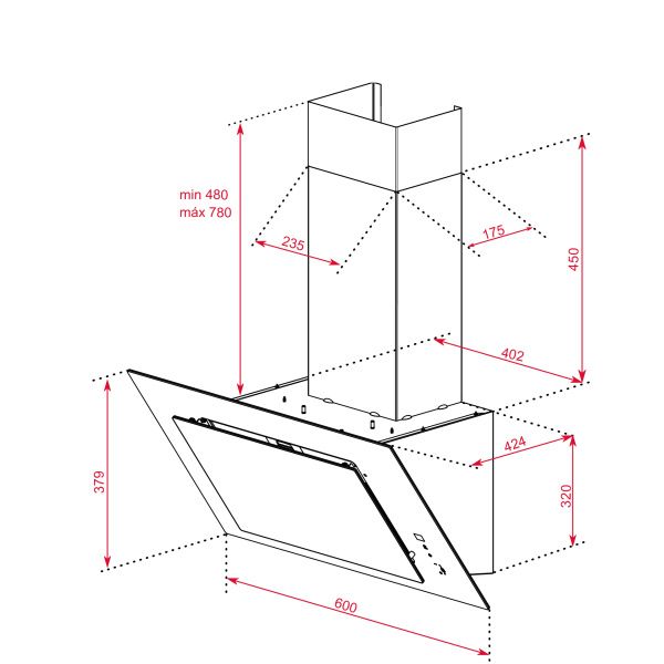 Кухонная вытяжка TEKA DVT 68660 TBS WH 112930040