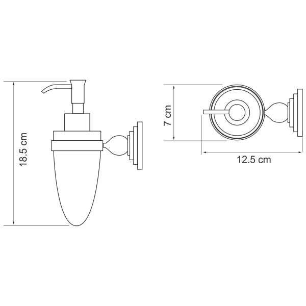 Дозатор для жидкого мыла WasserKRAFT Ammer K-7099