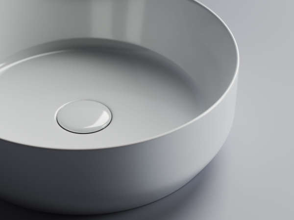 Умывальник чаша накладная круглая Ceramicanova Element 390*390*120мм, Белый, CN6022