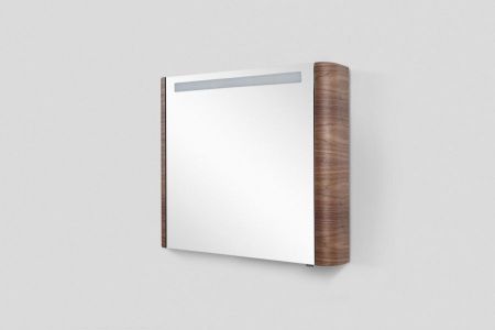 Зеркальный шкаф AM.PM Sensation M30MCL0801TF с подсветкой 80 см, левый, табачный дуб