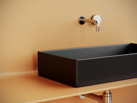 Раковина накладная прямоугольная Ceramicanova Element 701*361*130, черный матовый, CN6071MB