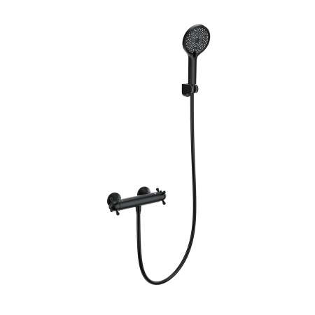 Смеситель для душа с термостатом WONZON & WOGHAND, Черный матовый (WW-B2048-A-MB)