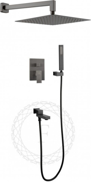 Душевая система скрытого монтажа FILARETE Fing FL1040 (Графит)