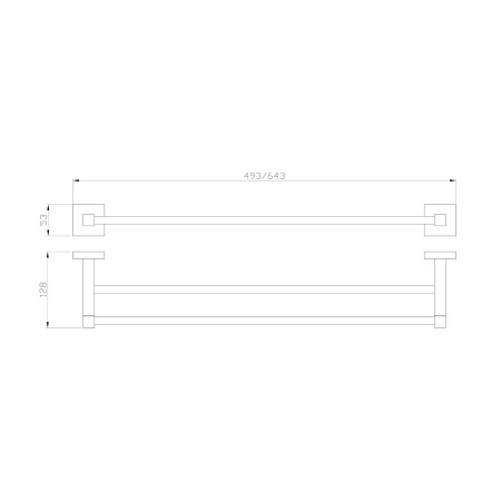 Полотенцедержатель двойной WONZON & WOGHAND, Хром (WW-8911)