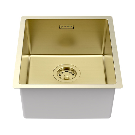 Мойка Paulmark LASSAN 38 UNI LA38-LG 380х440х200 мм, нержавеющая сталь, светлое золото