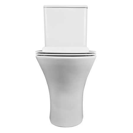 Унитаз напольный Azario FRETTA ROUND N 340х650х770 безободковый, c быстросьемным сиденьем микролифт (AZ-1038A)