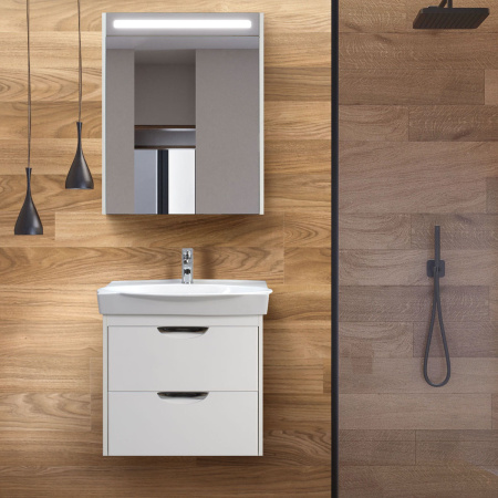 Тумба под умывальник Belux подвесная Нёман 65-02 Белый глянцевый