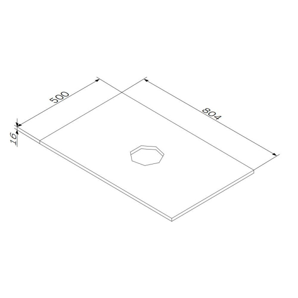 M8FST0800WM Func Столешница AM.PM, 80 см, цвет белый матовый