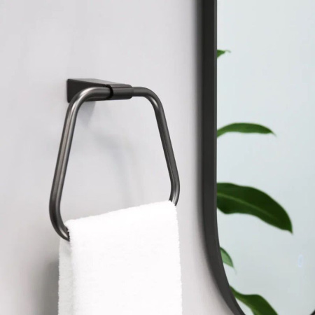 Зеркало с подсветкой LED Fixsen FX-3090F овальное 50х90 см, графит