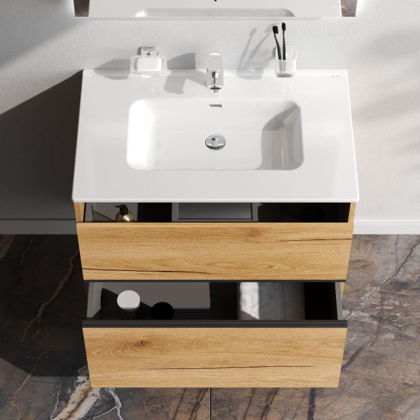 M7BFUX0802OF Sense База под раковину AM.PM, универсальная, 80 см, 2 ящика, дерево