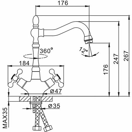 Смеситель для мойки Frap F4019-4