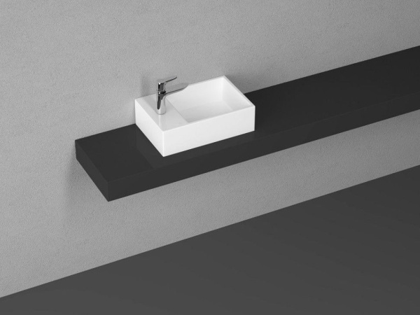 Раковина накладная ISVEA Purita 45L белый глянцевый, 10PL50045 прямоугольная 45см