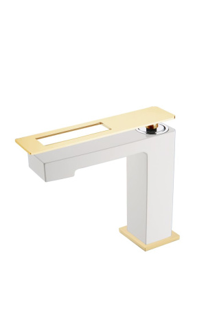 Смеситель для умывальника Boheme Q 141-WG White Gold