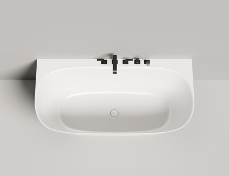 Ванна пристенная  Salini SOFIA WALL 160x80, S-Sense, глянцевый белый 102517G